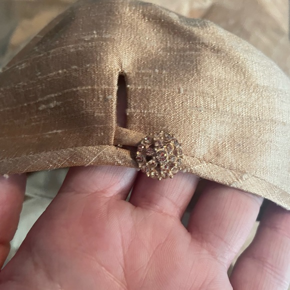 Vintage Kay Unger Gold Silk Dress - Picture 4 of 11